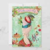 それらがケーキの休日のパーティを食べるようにして下さい 招待状 (裏面)