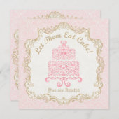 それらがケーキの招待状を食べるようにして下さい 招待状 (正面/裏面)