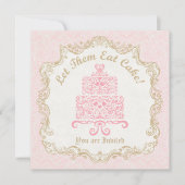 それらがケーキの招待状を食べるようにして下さい 招待状 (正面)