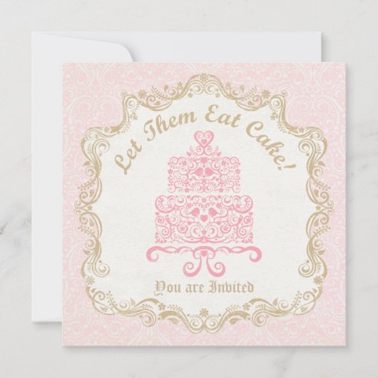 それらがケーキの招待状を食べるようにして下さい 招待状 (正面)