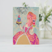 それらがケーキの~の招待状/RSVP #12を食べるようにして下さい 出欠カード (スタンド正面)