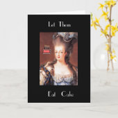 それらがケーキのMarieアントワネットの挨拶状を食べるようにして下さい カード (黄色い花)