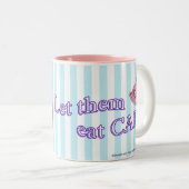 それらがケーキを食べるようにして下さい ツートーンマグカップ (正面右)