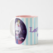 それらがケーキを食べるようにして下さい ツートーンマグカップ (正面左)