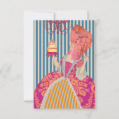 それらがケーキ-招待状/RSVP --を食べるようにして下さい 出欠カード (正面)