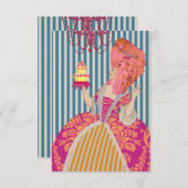 それらがケーキ-招待状/RSVP --を食べるようにして下さい 出欠カード (正面/裏面)