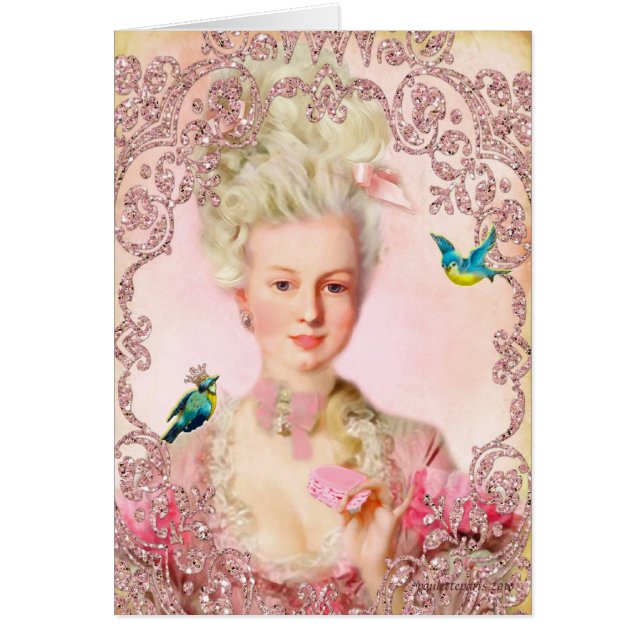 それらがマカロンのMarieアントワネットカードを食べるようにして下さい (正面)