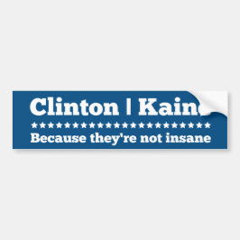 それらが異常ではないのでクリントンKaine バンパーステッカー