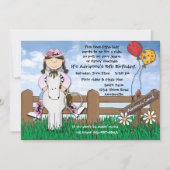 それらに女性のカーボーイの招待状乗って下さい 招待状 (正面)