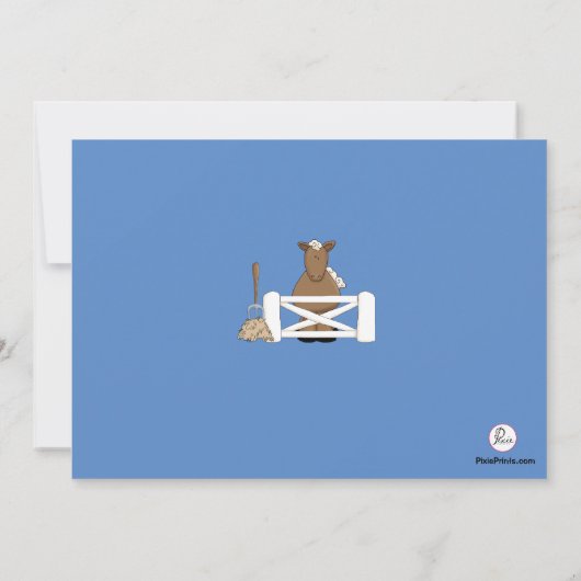 それらに女性のカーボーイの招待状乗って下さい 招待状 (裏面)