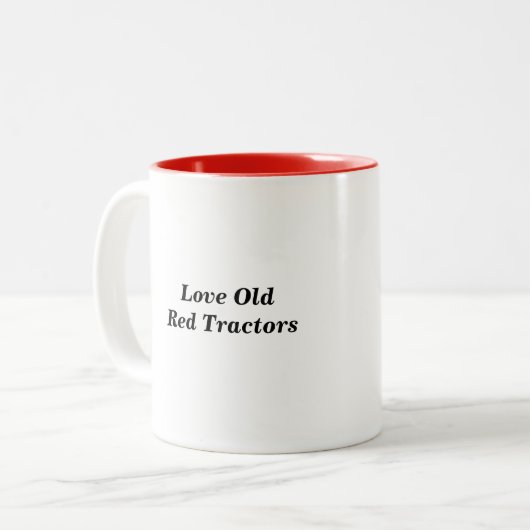 それらの古いトラクターを愛して下さい ツートーンマグカップ (正面左)