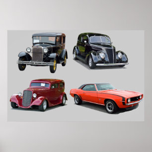 それらの古くクラシックな車を愛して下さい ポスター