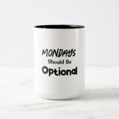 それらの月曜日のためのコーヒーマグ ツートーンマグカップ (中央)