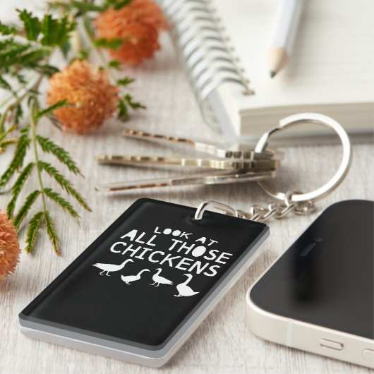 それらの養鶏場動物をすべて見て下さい キーホルダー (正面右)