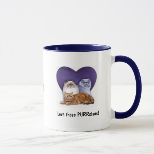 それらのPURRsiansを愛して下さい! マグカップ (右)