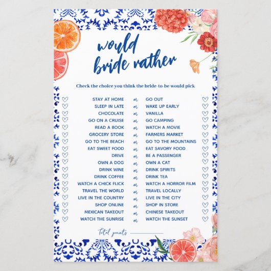 それらはむしろ花嫁のゲームカードをシャワー (正面)