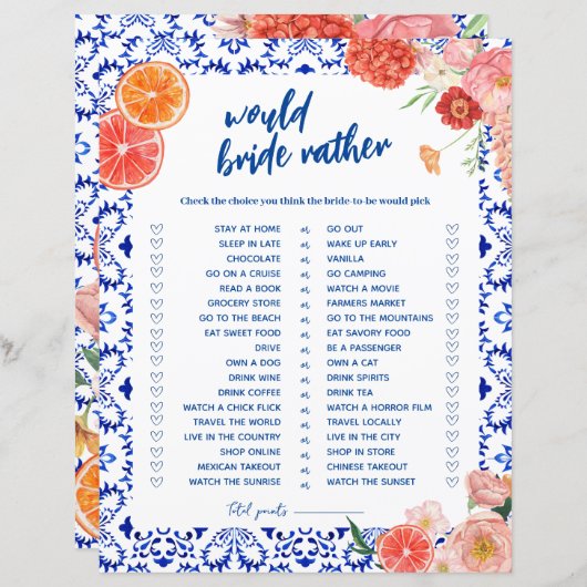 それらはむしろ花嫁のゲームカードをシャワー (正面/裏面)