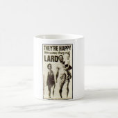 それらはラードを食べるので幸せです コーヒーマグカップ (中央)