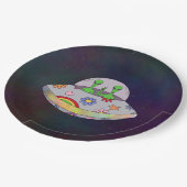 それらは平和UFO入って来ます ペーパープレート (アングル)