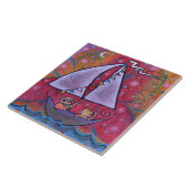 それらは月フクロウおよび猫のライトによって航海しました タイル (側面)