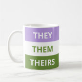 それらまたはそれらまたは彼等の物代名詞のGenderqueerのクラシックのマグ コーヒーマグカップ (左)