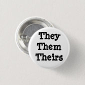 それらまたはそれらまたは彼等の物代名詞ボタン 缶バッジ (正面&裏面)