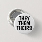 それらまたはそれらまたは彼等の物白黒代名詞 缶バッジ (正面&裏面)