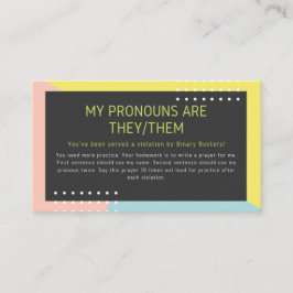 "それらまたはそれら"代名詞の介在(祈りの言葉) 名刺