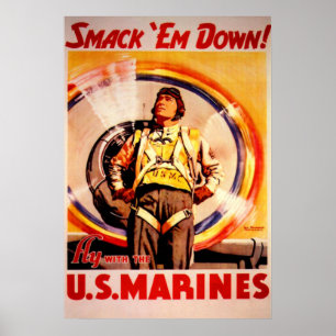 それらを平手で打って下さい! -米国の海兵隊員 ポスター