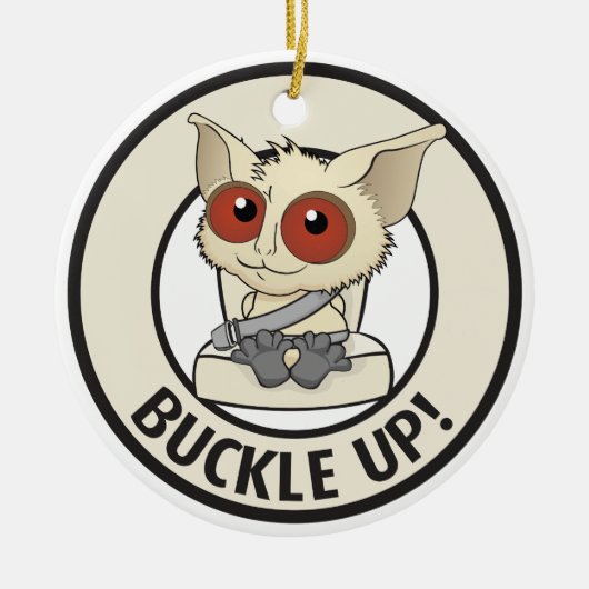 それらを愛しなさいことを示すためにあなたの子供にベルトを付けて下さい セラミックオーナメント (正面)