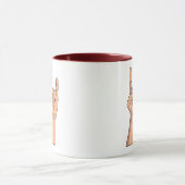 それらを手の印ジェスチャー引っ掛けて下さい マグカップ (中央)