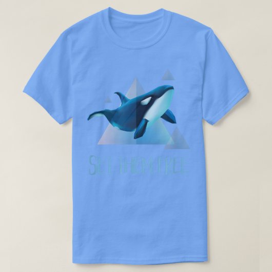 それらを自由に設定Orca Whale Animal Rights 5379 Tシャツ (デザイン正面)