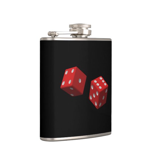 それらを赤いサイコロ1 7ラスベガスの6がらくた転がって下さい フラスク (右)