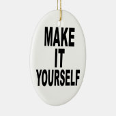 それをあなた自身楕円形にして下さい セラミックオーナメント (右)