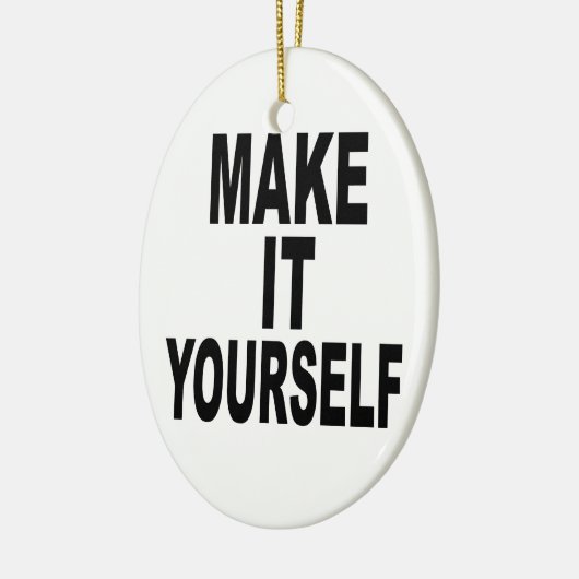 それをあなた自身楕円形にして下さい セラミックオーナメント (左)