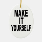 それをあなた自身楕円形にして下さい セラミックオーナメント (正面)