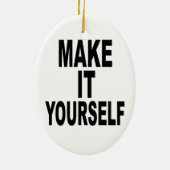 それをあなた自身楕円形にして下さい セラミックオーナメント (裏面)