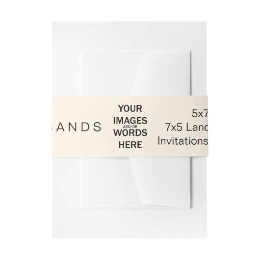 それをあなた自身-招待状のための25の腹バンドして下さい 招待状ベリーバンド (正面例)