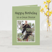 それをありますすばらしい医者のためのあなたの誕生日くまがリラックスして下さい カード (黄色い花)