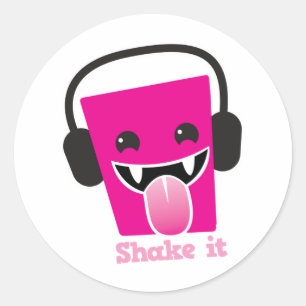 それをかわいいDJ揺すって下さい ラウンドシール