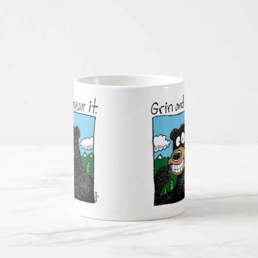 それをにやにや笑って下さい及び耐えて下さい コーヒーマグカップ (中央)