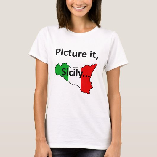 それをのシシリーの女の子のTシャツ描いて下さい Tシャツ (正面)