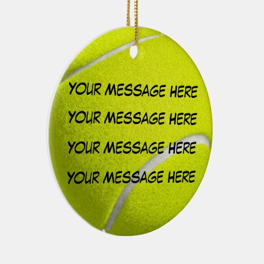それをのテニス・ボール個人化して下さい セラミックオーナメント (右)