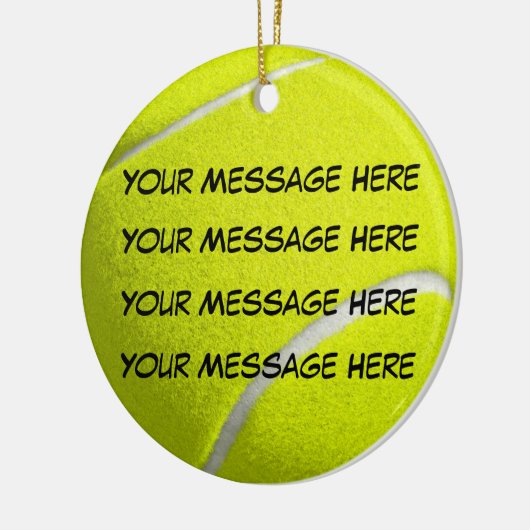 それをのテニス・ボール個人化して下さい セラミックオーナメント (左)