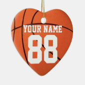 それをのバスケットボール個人化して下さい セラミックオーナメント (右)