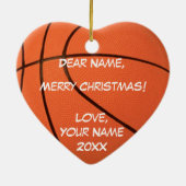 それをのバスケットボール個人化して下さい セラミックオーナメント (裏面)