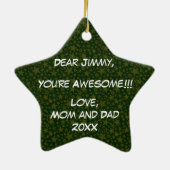 それをのホッケーのゴールキーパー個人化して下さい セラミックオーナメント (裏面)