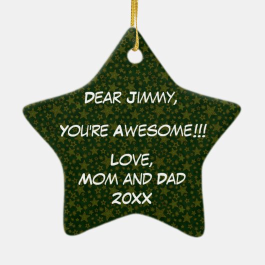 それをのホッケーのゴールキーパー個人化して下さい セラミックオーナメント (裏面)