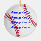 それをの野球個人化して下さい セラミックオーナメント (裏面)