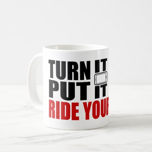 それをオフにして、それを置き、あなたの自転車に乗る コーヒーマグカップ (正面左)